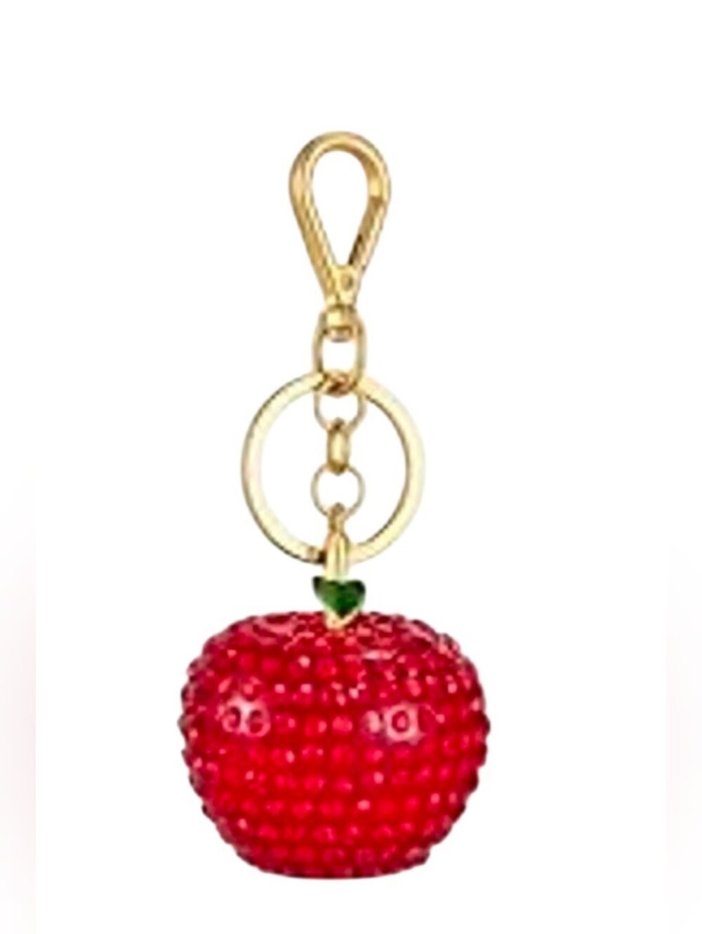 ❤️▪️Piper K ▪️Beautiful Rhinestone bling apple key chain bag charm 🍎